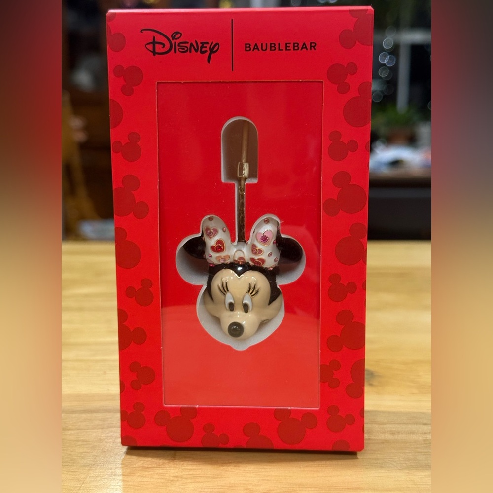 New Disney Minnie Mouse Pink and Black Bag Charm by BaubleBar